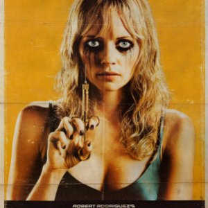 Planet Terror.  This be a bloody movie